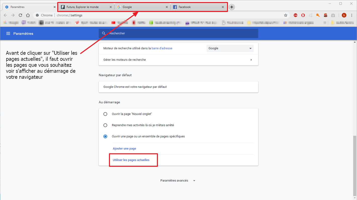 Google Chrome : comment personnaliser sa page de démarrage